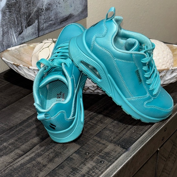 Skechers Women's Street Uno-Slither & Shine teal casual shoes SZ6.5 - Picture 5 of 10